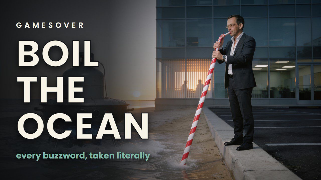 Boil the Ocean: Every buzzword, taken literally